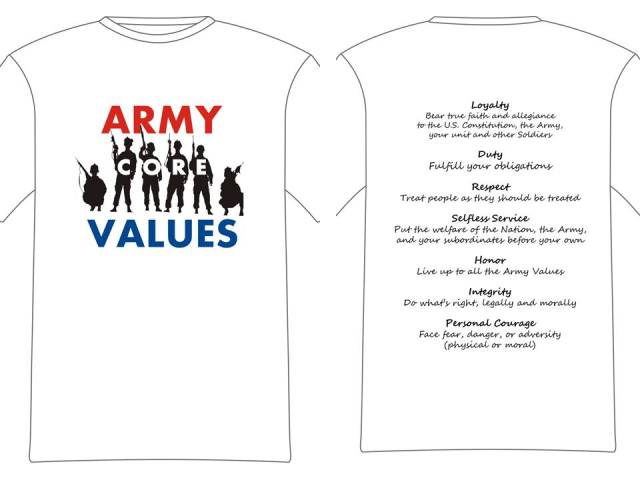 Army Core Value shirt